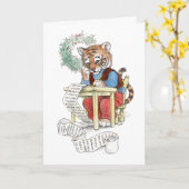 クリスマスリスト タイガーカード カード (黄色い花)