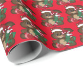 クリスマスリスホリデーラッピング紙 ラッピングペーパー (ロールコーナー)