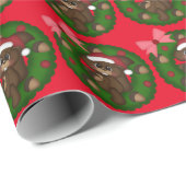 クリスマスリスリース包装紙 ラッピングペーパー (ロールコーナー)