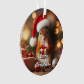 クリスマスリス保持オーナメントカスタマイズ オーナメント (正面)