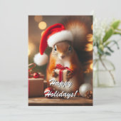 クリスマスリス保持ギフトのカスタマイズ可能なカード シーズンカード (スタンド正面)