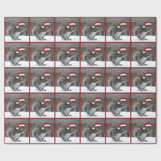 クリスマスリス包装紙 ラッピングペーパー (フラット)