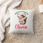 クリスマスリス名前をカスタムするガールズシャツおもしろい クッション (ブランケット)