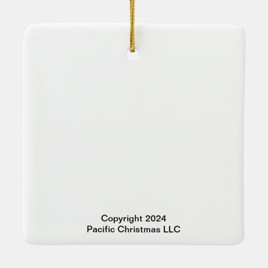 クリスマスリス妖精オーナメント セラミックオーナメント (裏面)