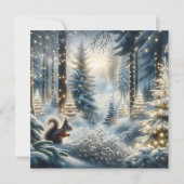 クリスマスリス魔法の魅惑的な冬の森 シーズンカード (正面)