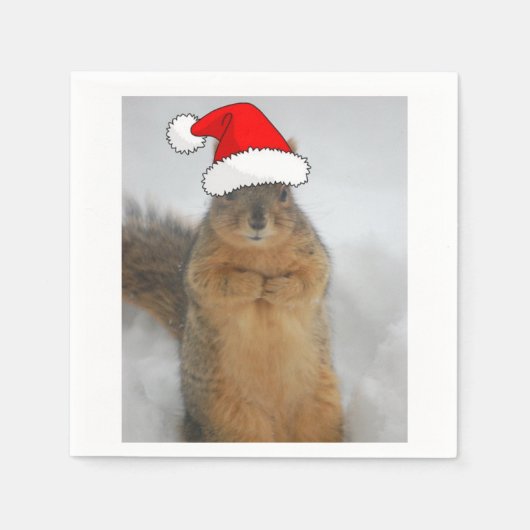 クリスマスリス スタンダードカクテルナプキン (正面)