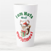 クリスマスリス&〔雄ジカの〕枝角&ギフトボックス カフェラテマグ (正面)