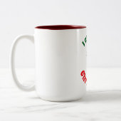 クリスマスリス&〔雄ジカの〕枝角&ギフトボックス ツートーンマグカップ (左)