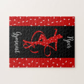 クリスマスリズミカル体操レッドキャンディスプリンクル ジグソーパズル (横)