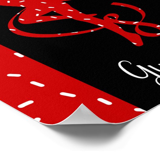 クリスマスリズミカル体操レッドキャンディスプリンクル ポスター (角)