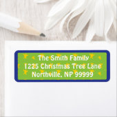 クリスマスリターンラベル「シェブロンの木」 ラベル (インサイチュ)