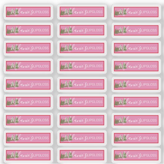 クリスマスリップグロス包装ロゴブランディング シール (正面)