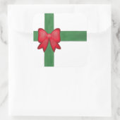 クリスマスリボンとお辞儀 スクエアシール (バッグ)