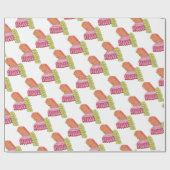 クリスマスリボンキャンディーズホリデースイーツ ラッピングペーパー (フラット)