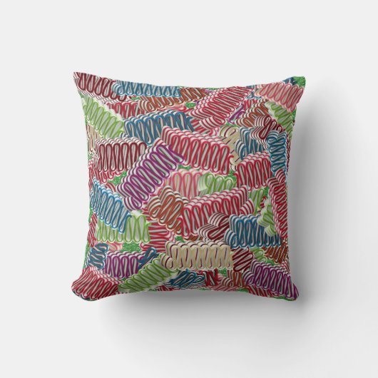 クリスマスリボンキャンディーズ装飾用クッション クッション (正面)