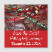 クリスマスリボンレッドグリーンと金ゴールド休日 (正面)