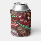 クリスマスリボンレッドグリーンと金ゴールド休日 缶クーラー (缶裏面)