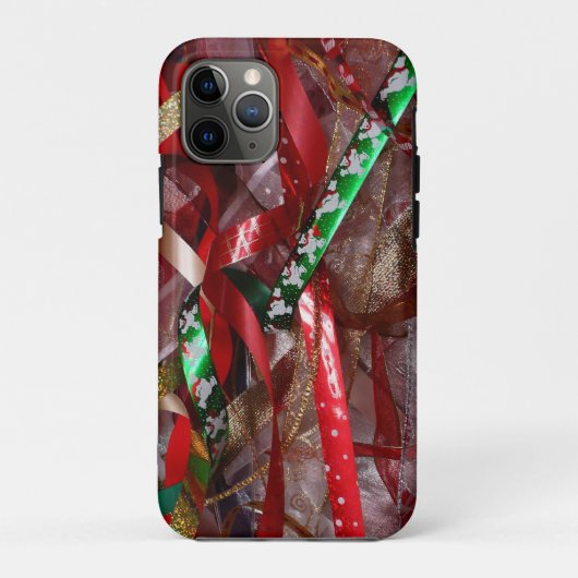 クリスマスリボンレッドグリーンと金ゴールド休日 Case-Mate iPhoneケース (裏面)