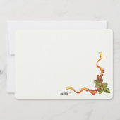 クリスマスリボン新住所ホリデーカード シーズンカード (裏面)