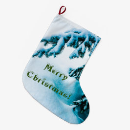 クリスマスリボン靴下 ラージクリスマスストッキング