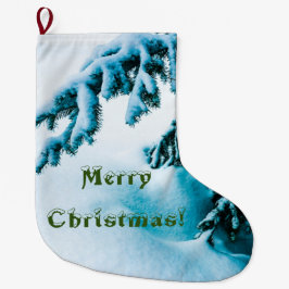 クリスマスリボン靴下 ラージクリスマスストッキング