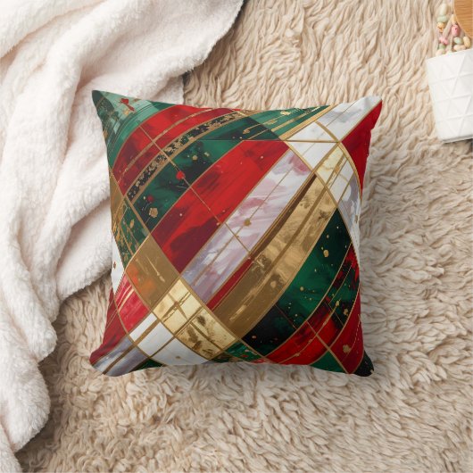 クリスマスリボン クッション (ブランケット)
