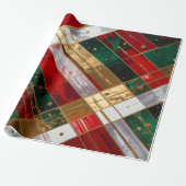 クリスマスリボン ラッピングペーパー (アンロールド)