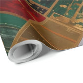 クリスマスリボン ラッピングペーパー (ロールコーナー)