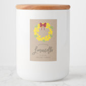 クリスマスリモンチェロリース、ラベル フードラベル (正面)