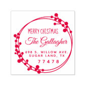 クリスマスリングメリークリスマス差出人住所 セルフインキングスタンプ (デザイン)