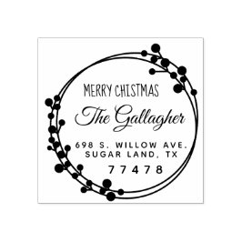 クリスマスリングメリークリスマス差出人住所 ラバースタンプ