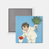 クリスマスリンゴヴィンテージ磁石 マグネット (正面/裏面)