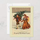 「クリスマスリンゴ」のはがき シーズンポストカード (正面/裏面)