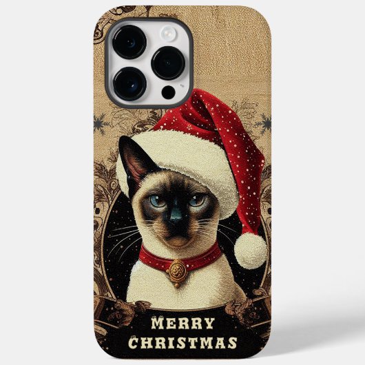 クリスマスリーガルシャミーネコ、クリスマスサンタ・キッテン Case-Mate iPhoneケース (裏面)