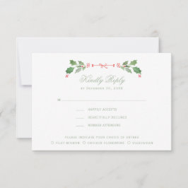 クリスマスリースとキャンディーケーンボウ サンキューカード