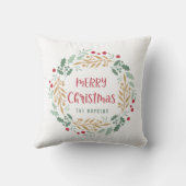 クリスマスリースとスクリプト |メリークリスマス クッション (裏面)
