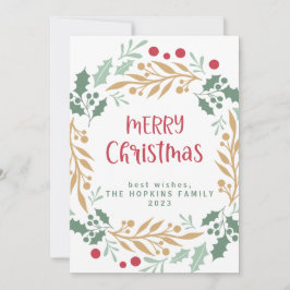 クリスマスリースとスクリプト |メリークリスマス シーズンカード