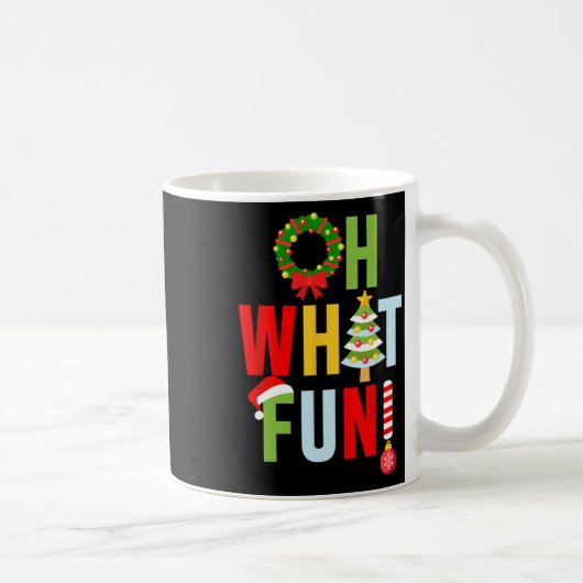 クリスマスリースとツリーで楽しいクリスマスを コーヒーマグカップ (右)
