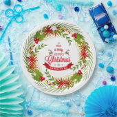 クリスマスリースとミスタントー紙プレート ペーパープレート (パーティー)