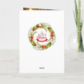 クリスマスリースとミストレ シーズンカード (裏面)