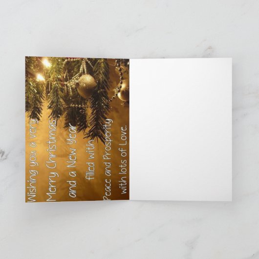 クリスマスリースとミストレ シーズンカード (内部)