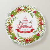 クリスマスリースとミストレ ラウンドクッション (裏面)