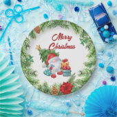 クリスマスリースと格言 ペーパープレート (パーティー)