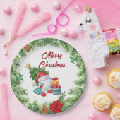 クリスマスリースと格言 ペーパープレート (パーティー)