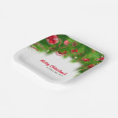 クリスマスリースと赤い球根、プレゼント ペーパープレート (傾斜あり)