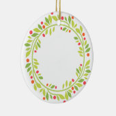 クリスマスリースのカスタマイズ セラミックオーナメント (右)