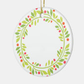 クリスマスリースのカスタマイズ セラミックオーナメント (左)