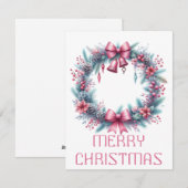 クリスマスリースのカード シーズンカード (正面/裏面)