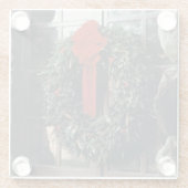 クリスマスリースのガラスコースター ガラスコースター (裏面)