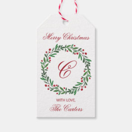 クリスマスリースのギフトタグ ギフトタグ
